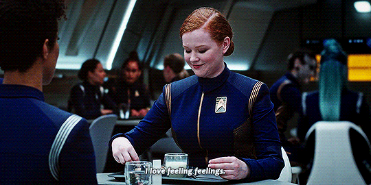 Animated GIF of Tilly saying "I love feeling feelings"