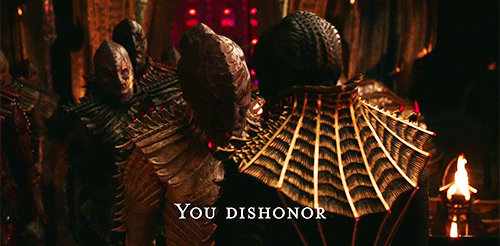 T'Kumva says "You dishonor only yourself."
